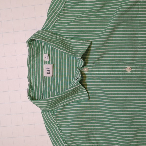 Green Striped Gap Button Down size S - Picture 2 of 11